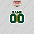 Athletics Personalized Current Name and Number Glossy Stickers