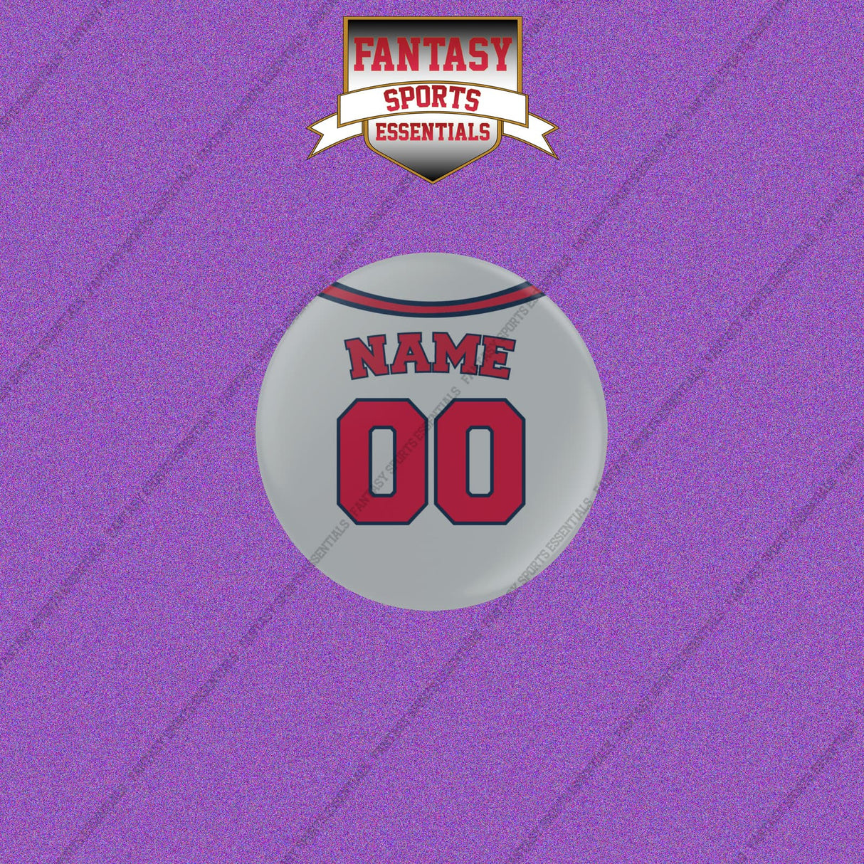 Atlanta Braves Personalized Current Away Jersey Buttons