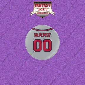 Atlanta Braves Personalized Current Away Jersey Buttons