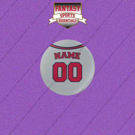 Atlanta Braves Personalized Current Away Jersey Buttons