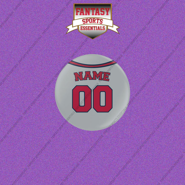 Atlanta Braves Personalized Current Away Jersey Buttons