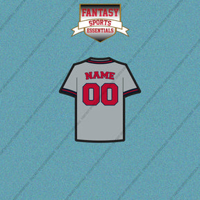 Atlanta Braves Personalized Current Away Jersey Car Decals