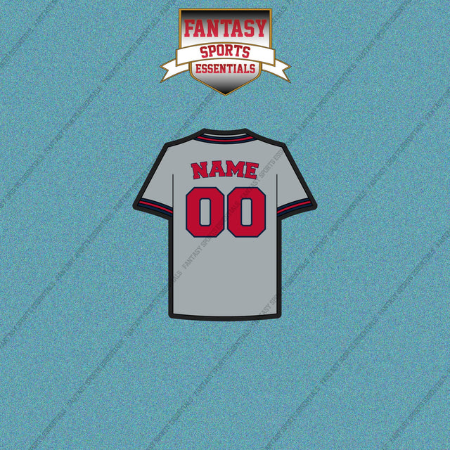 Atlanta Braves Personalized Current Away Jersey Car Decals