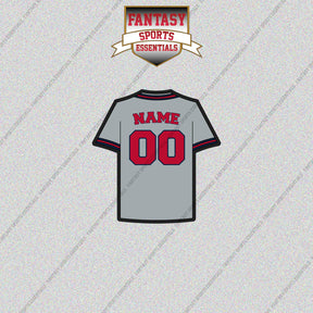 Atlanta Braves Personalized Current Away Jersey Glossy Stickers