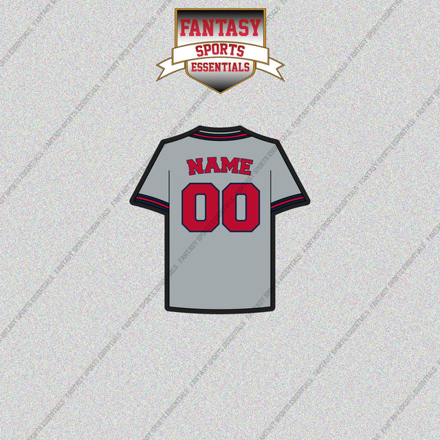 Atlanta Braves Personalized Current Away Jersey Glossy Stickers