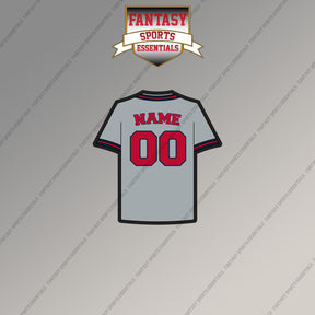 Atlanta Braves Personalized Current Away Jersey Magnets