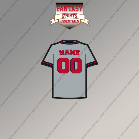 Atlanta Braves Personalized Current Away Jersey Magnets