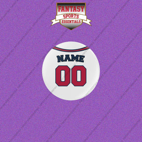 Atlanta Braves Personalized Current Home Jersey Buttons