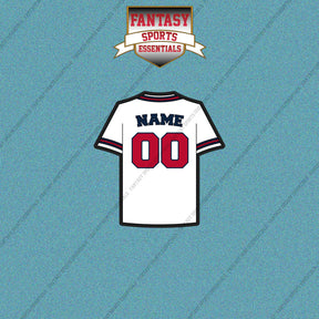 Atlanta Braves Personalized Current Home Jersey Car Decals