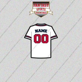 Atlanta Braves Personalized Current Home Jersey Glossy Stickers
