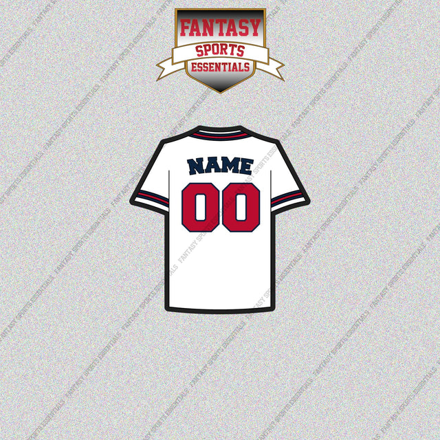 Atlanta Braves Personalized Current Home Jersey Glossy Stickers