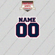 Atlanta Braves Personalized Current Name and Number Glossy Stickers