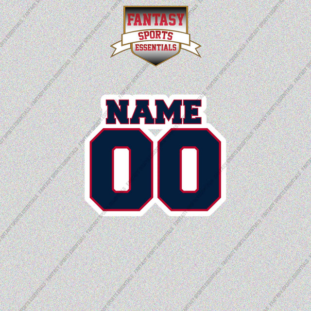 Atlanta Braves Personalized Current Name and Number Glossy Stickers