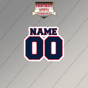 Atlanta Braves Personalized Current Name and Number Magnets