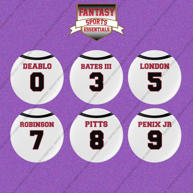 Atlanta Falcons 2025 Away Jersey Button Pins (Choose Your Player) Page 1