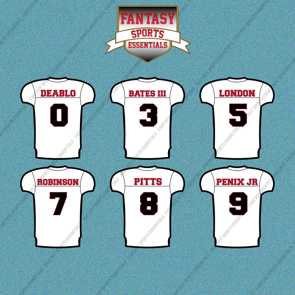 Atlanta Falcons 2025 Away Jersey Car Decals (Choose Your Player) Page 1