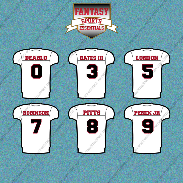 Atlanta Falcons 2025 Away Jersey Car Decals (Choose Your Player) Page 1