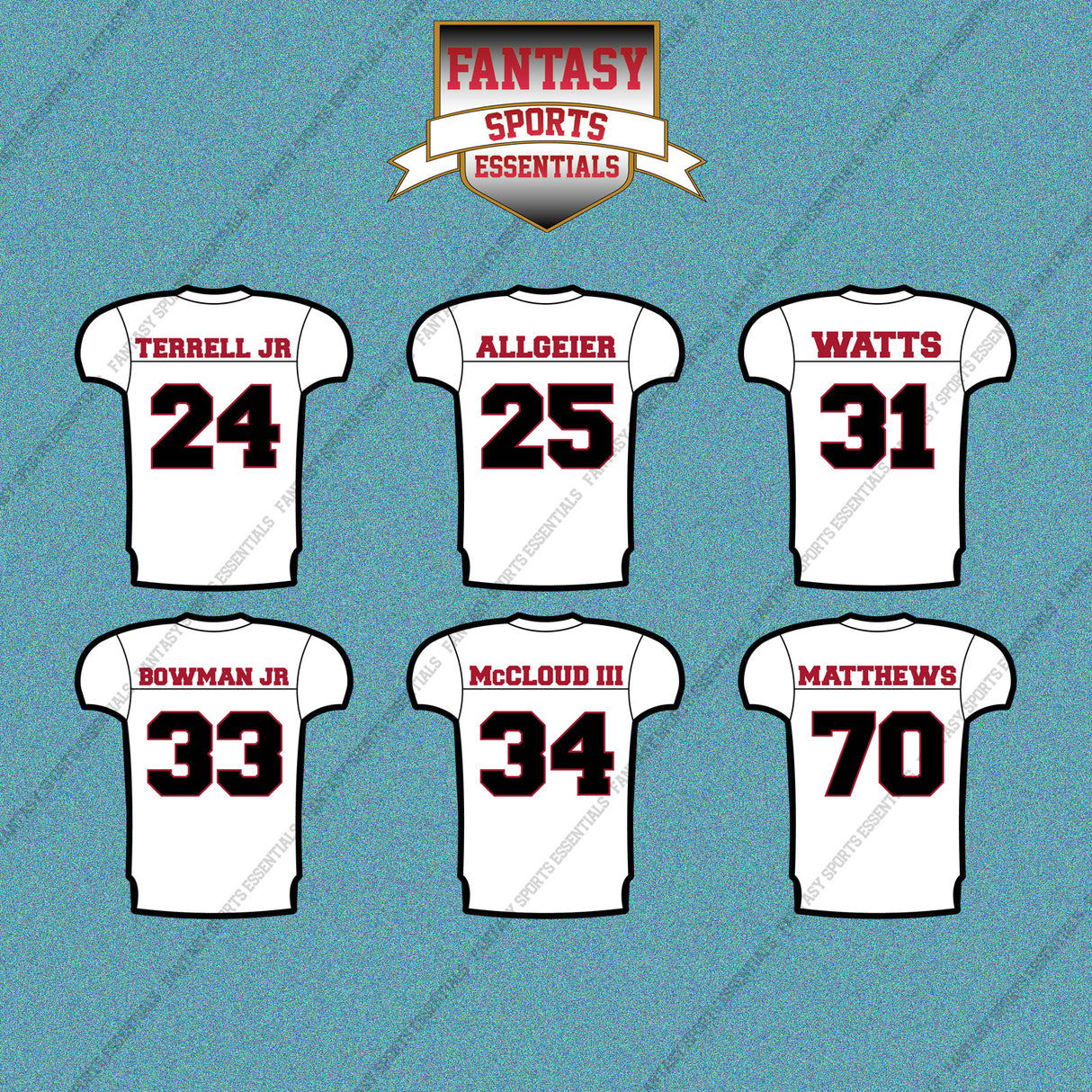 Atlanta Falcons 2025 Away Jersey Car Decals (Choose Your Player) Page 2