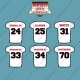 Atlanta Falcons 2025 Away Jersey Car Decals (Choose Your Player) Page 2