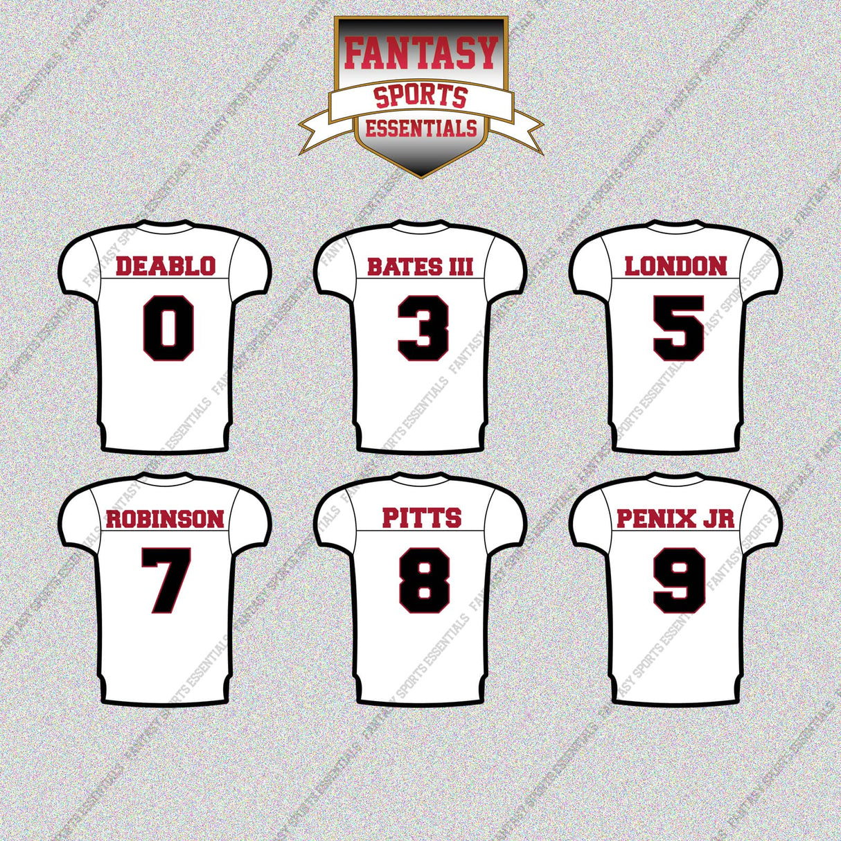 Atlanta Falcons 2025 Away Jersey Glossy Stickers (Choose Your Player) Page 1