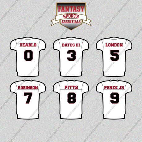 Atlanta Falcons 2025 Away Jersey Glossy Stickers (Choose Your Player) Page 1