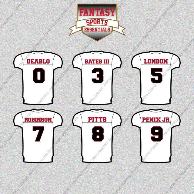 Atlanta Falcons 2025 Away Jersey Glossy Stickers (Choose Your Player) Page 1