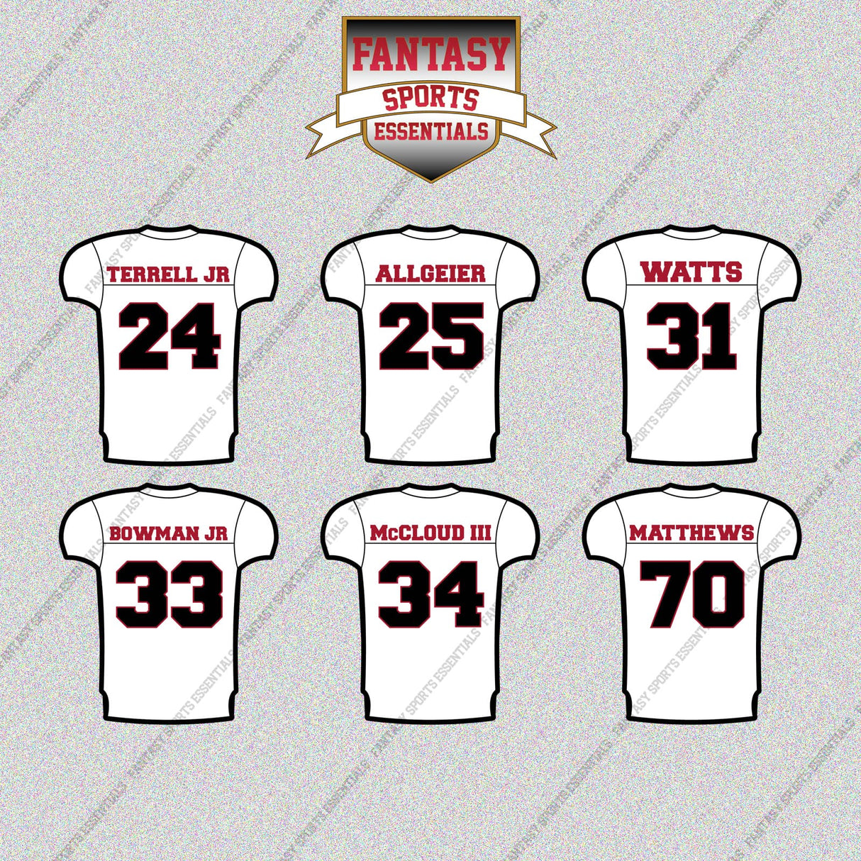 Atlanta Falcons 2025 Away Jersey Glossy Stickers (Choose Your Player) Page 2