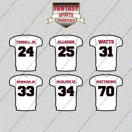Atlanta Falcons 2025 Away Jersey Glossy Stickers (Choose Your Player) Page 2