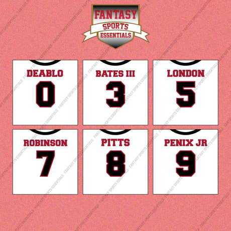 Atlanta Falcons 2025 Away Jersey Wall Art Prints (Choose Your Player) Page 1