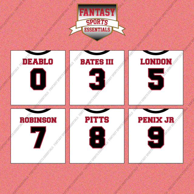 Atlanta Falcons 2025 Away Jersey Wall Art Prints (Choose Your Player) Page 1