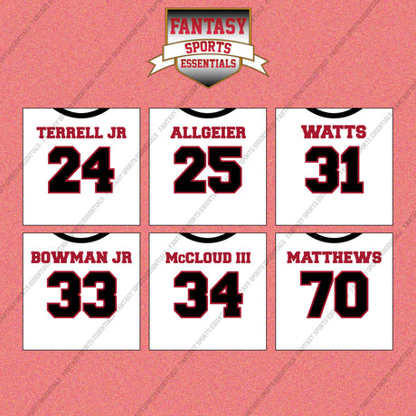 Atlanta Falcons 2025 Away Jersey Wall Art Prints (Choose Your Player) Page 2