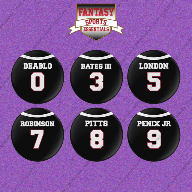 Atlanta Falcons 2025 Home Jersey Button Pins (Choose Your Player) Page 1