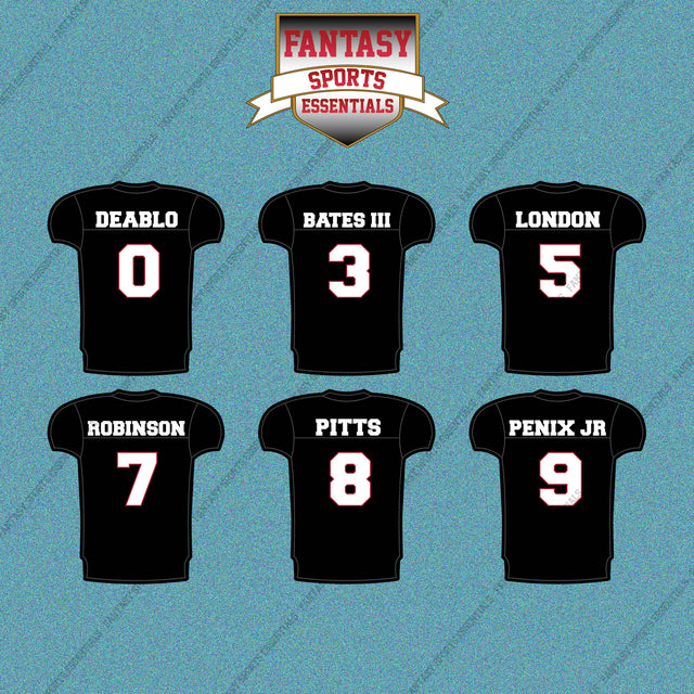 Atlanta Falcons 2025 Home Jersey Car Decals (Choose Your Player) Page 1
