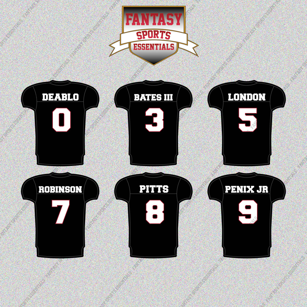 Atlanta Falcons 2025 Home Jersey Glossy Stickers (Choose Your Player) Page 1