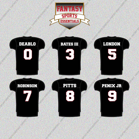 Atlanta Falcons 2025 Home Jersey Glossy Stickers (Choose Your Player) Page 1