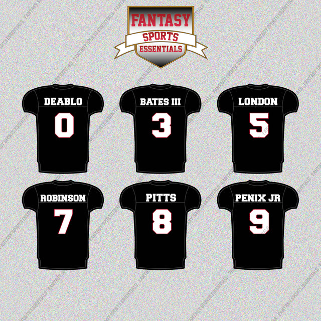 Atlanta Falcons 2025 Home Jersey Glossy Stickers (Choose Your Player) Page 1