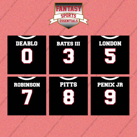 Atlanta Falcons 2025 Home Jersey Wall Art Prints (Choose Your Player) Page 1