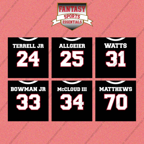 Atlanta Falcons 2025 Home Jersey Wall Art Prints (Choose Your Player) Page 2