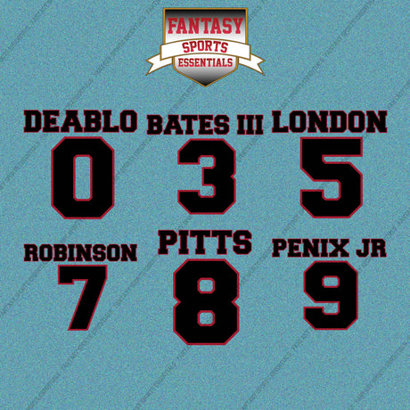 Atlanta Falcons 2025 Name and Number Car Decals (Choose Your Player) Page 1
