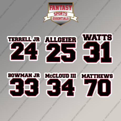 Atlanta Falcons 2025 Name and Number Magnets (Choose Your Player) Page 2
