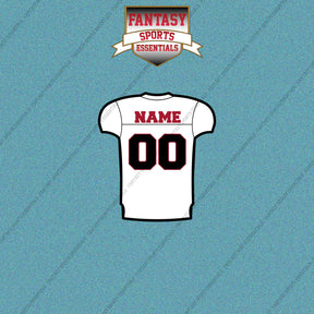 Atlanta Falcons Personalized Current Away Jersey Car Decals