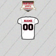 Atlanta Falcons Personalized Current Away Jersey Glossy Stickers