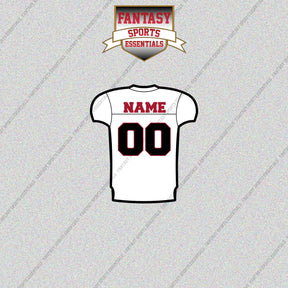 Atlanta Falcons Personalized Current Away Jersey Glossy Stickers