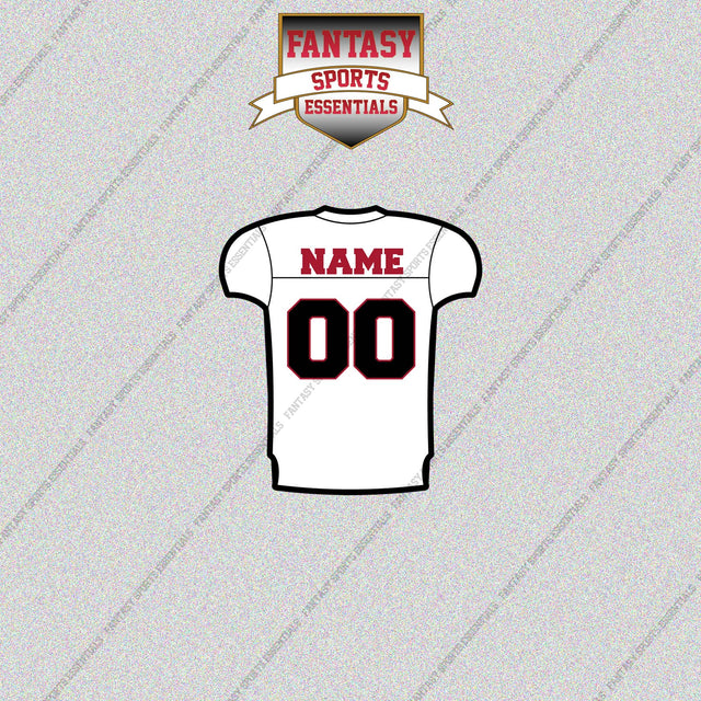 Atlanta Falcons Personalized Current Away Jersey Glossy Stickers