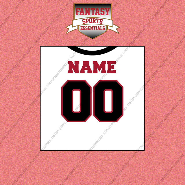 Atlanta Falcons Personalized Current Away Jersey Wall Art Prints