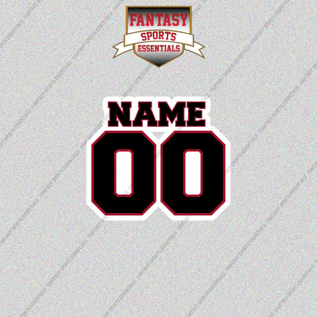 Atlanta Falcons Personalized Current Name and Number Glossy Stickers