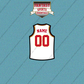 Atlanta Hawks Personalized Current Away Jersey Car Decals