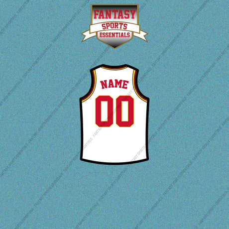 Atlanta Hawks Personalized Current Away Jersey Car Decals