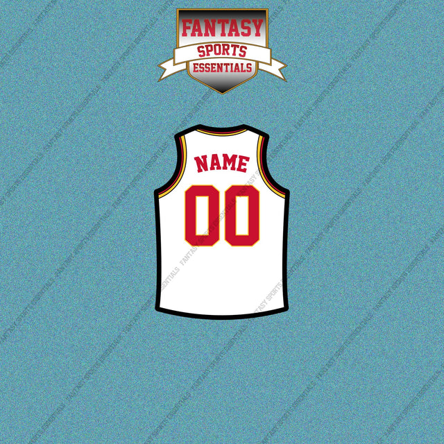 Atlanta Hawks Personalized Current Away Jersey Car Decals