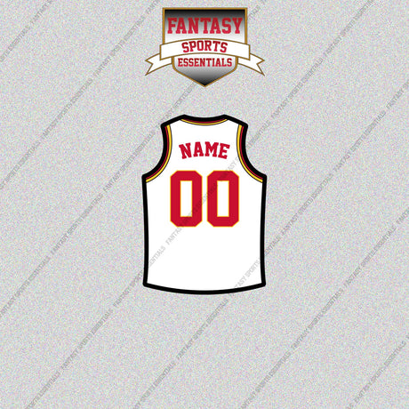 Atlanta Hawks Personalized Current Away Jersey Glossy Stickers